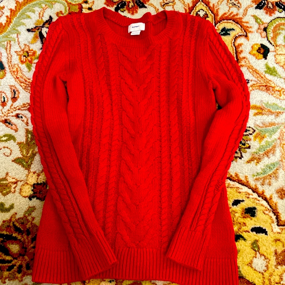 Red Long Sleeve Sweater from Old Navy; Size XS
